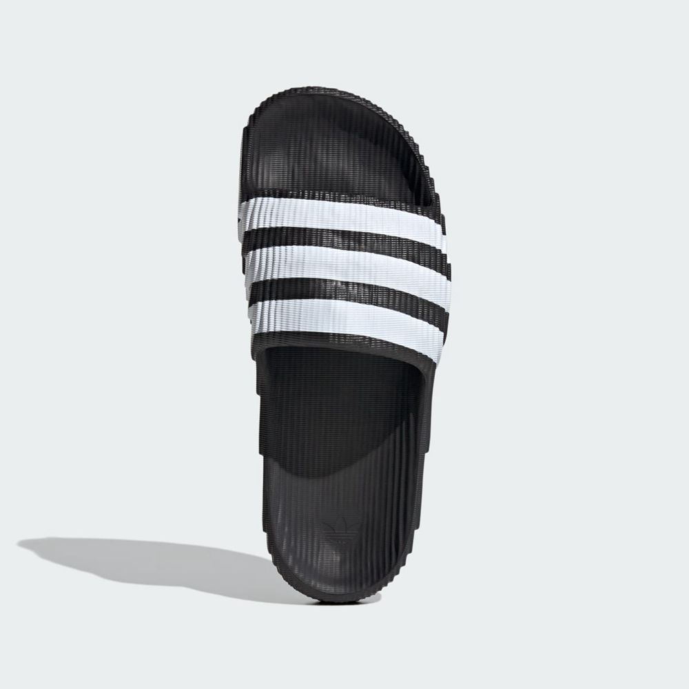 Claquette Adidas Adilette 22 Noir Blanche Femme | QEE-82946273