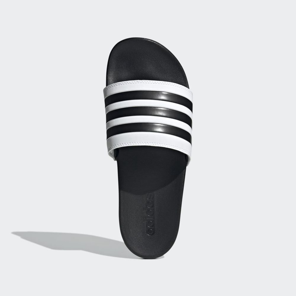 Claquette Adidas Adilette Comfort Blanche Noir Femme | BJF-92865966