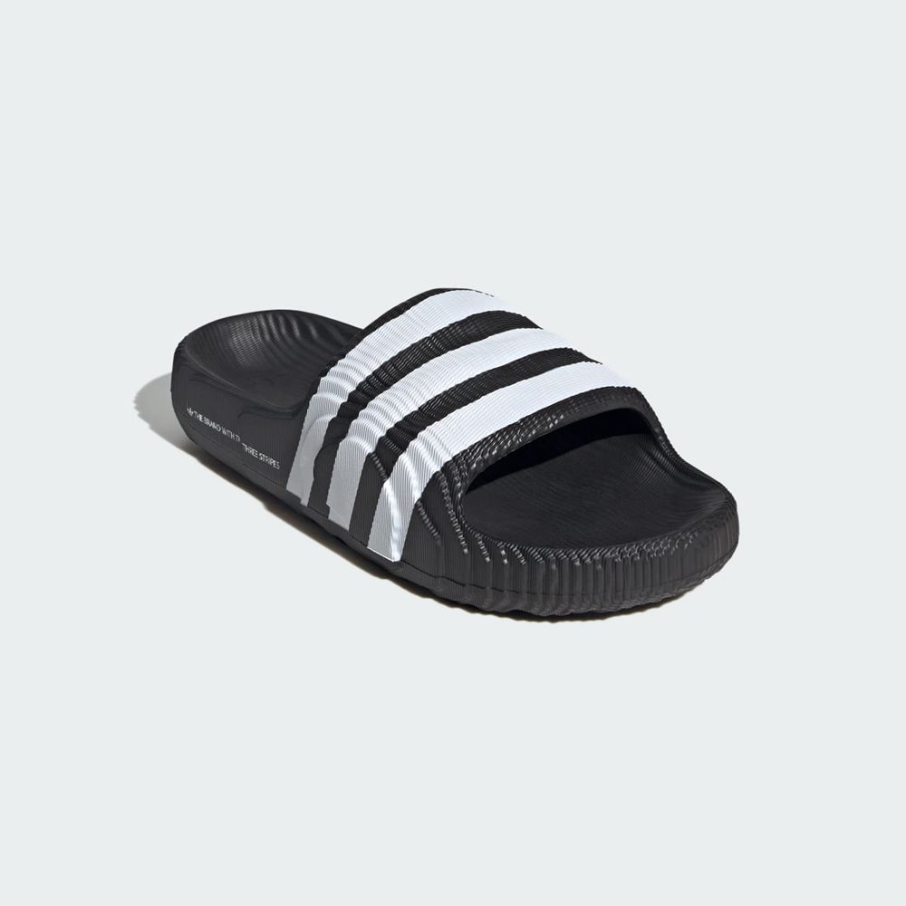 Claquette Adidas Adilette 22 Noir Blanche Femme | QEE-82946273