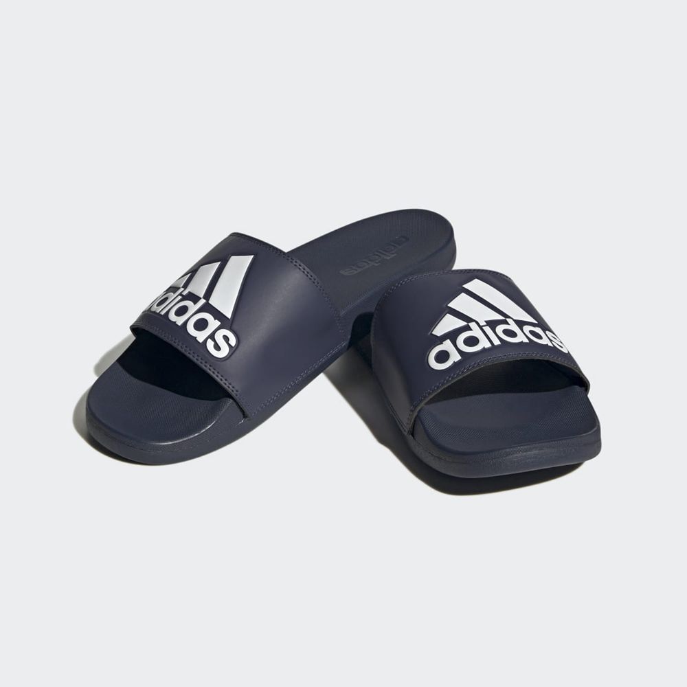 Claquette Adidas Adilette Comfort Bleu Marine Blanche Femme | FDO-04501700