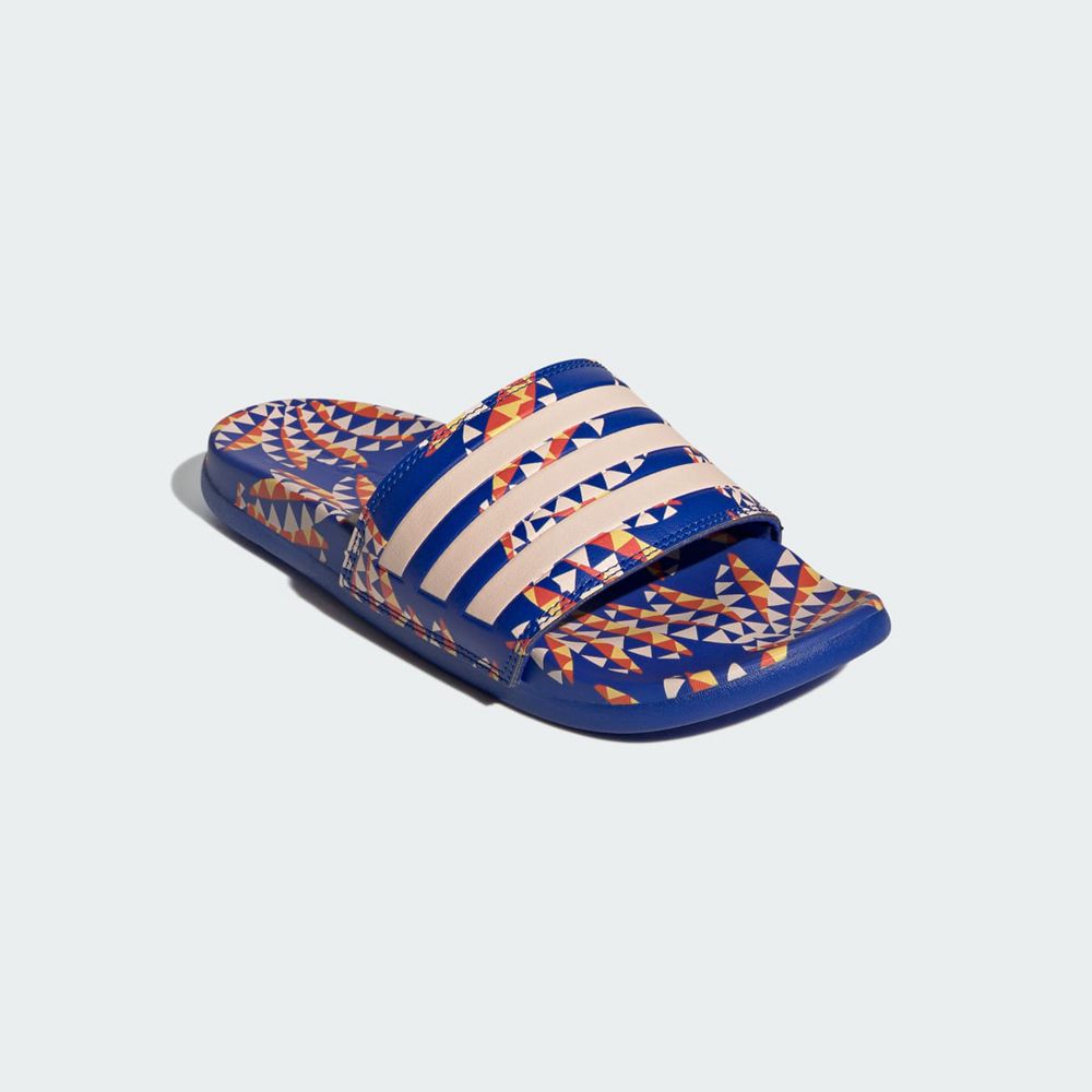 Claquette Adidas Adilette Comfort Bleu Orange Femme | XPZ-96674367