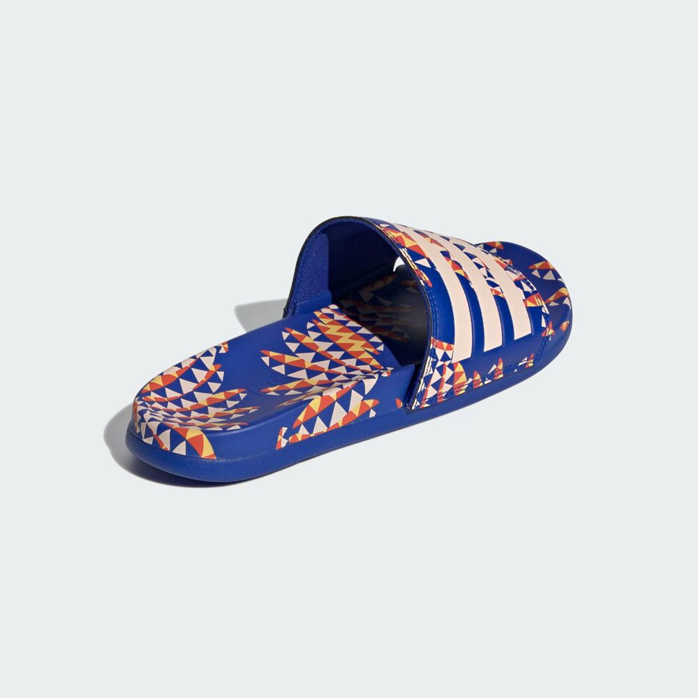 Claquette Adidas Adilette Comfort Bleu Orange Femme | XPZ-96674367