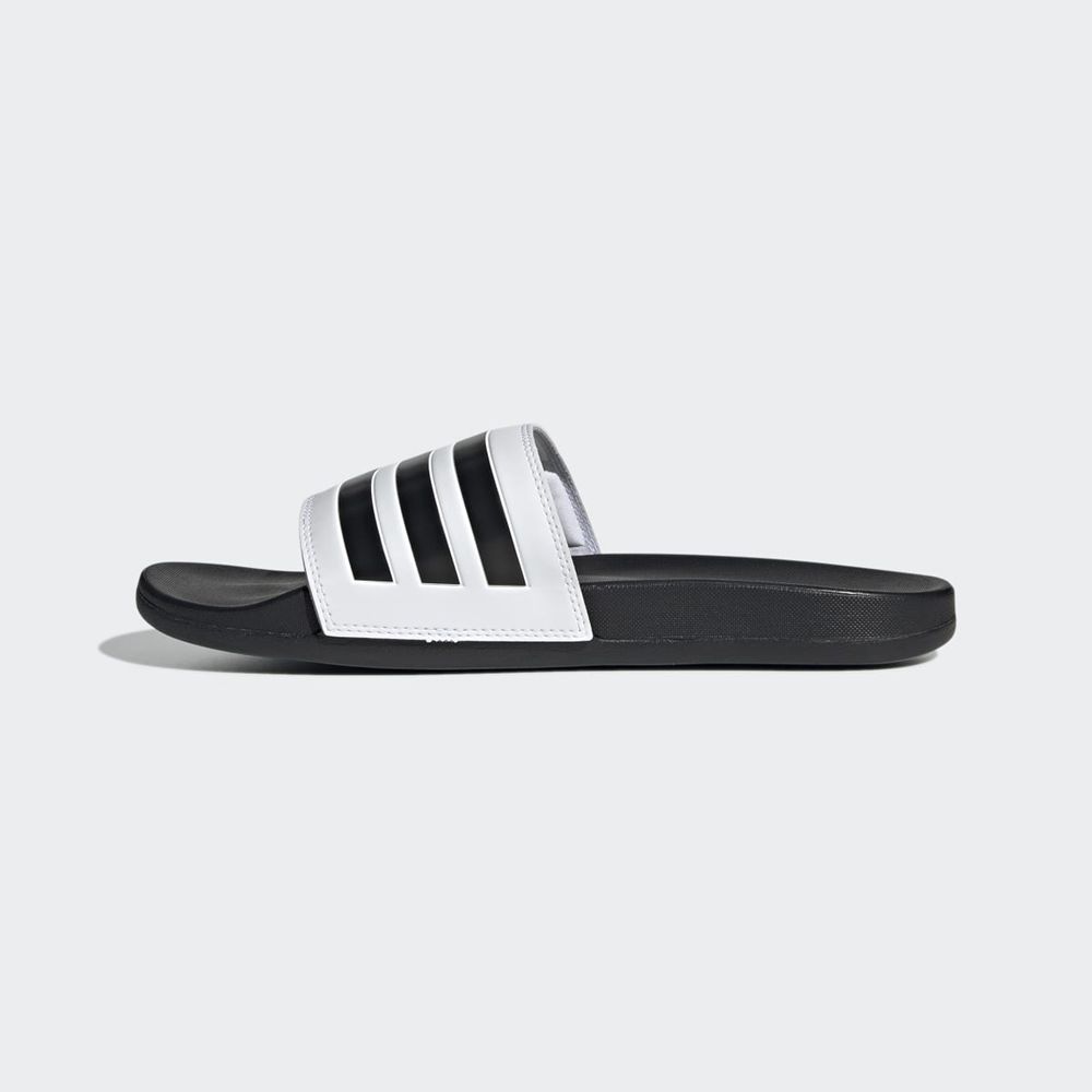 Claquette Adidas Adilette Comfort Blanche Noir Femme | BJF-92865966