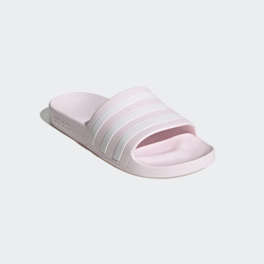 Claquette Adidas Adilette Aqua Rose Blanche Femme | UTP-14395071