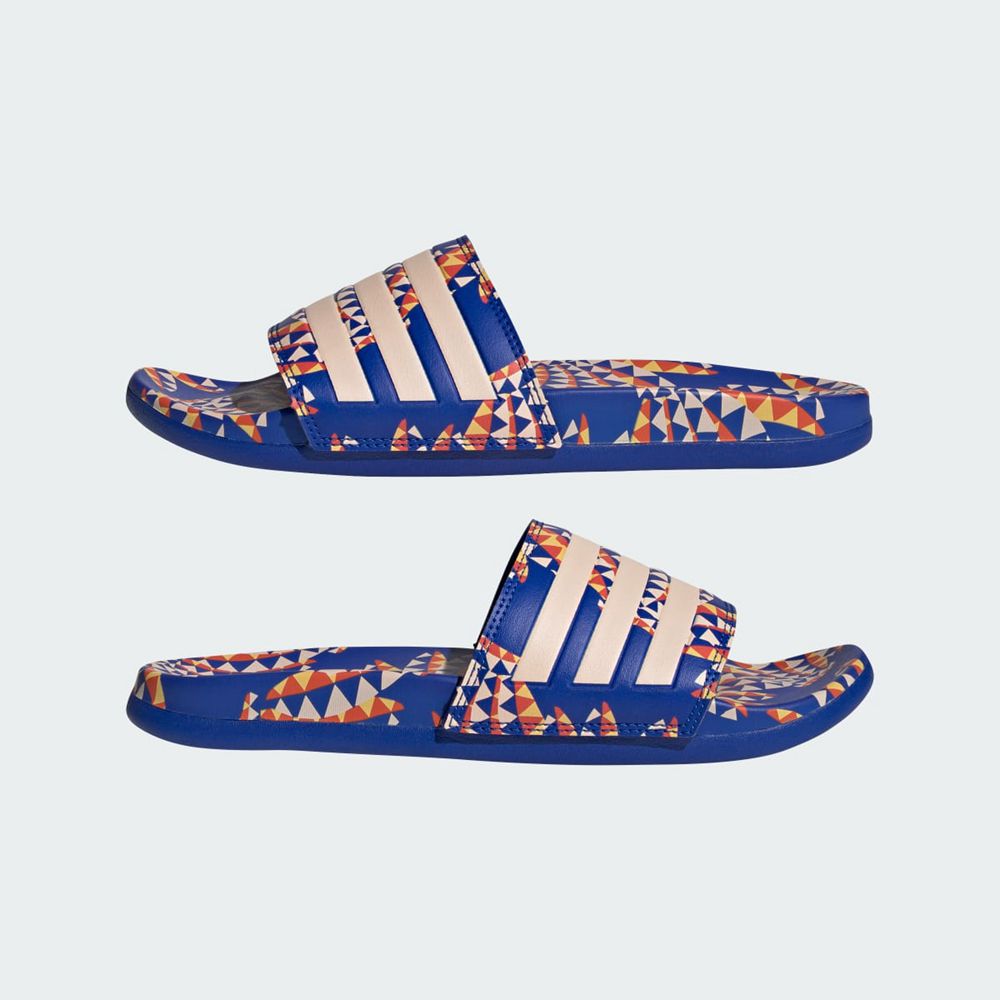 Claquette Adidas Adilette Comfort Bleu Orange Femme | XPZ-96674367