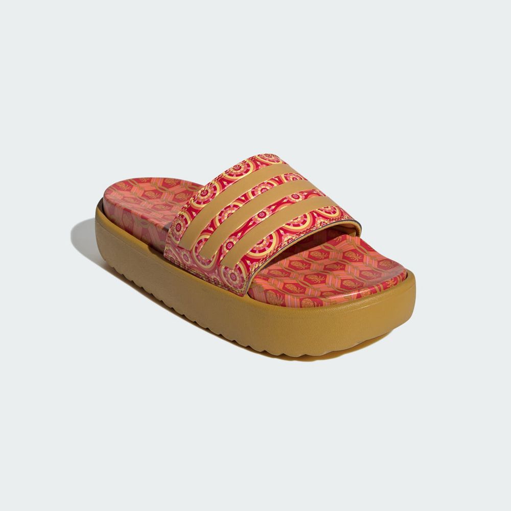 Claquette Adidas Adilette Platform Doré Rouge Femme | VUT-72628924