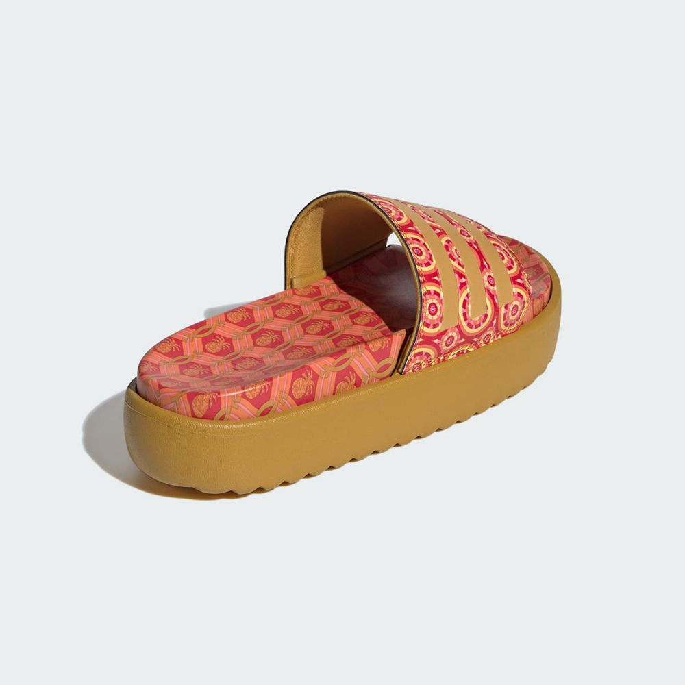 Claquette Adidas Adilette Platform Doré Rouge Femme | VUT-72628924