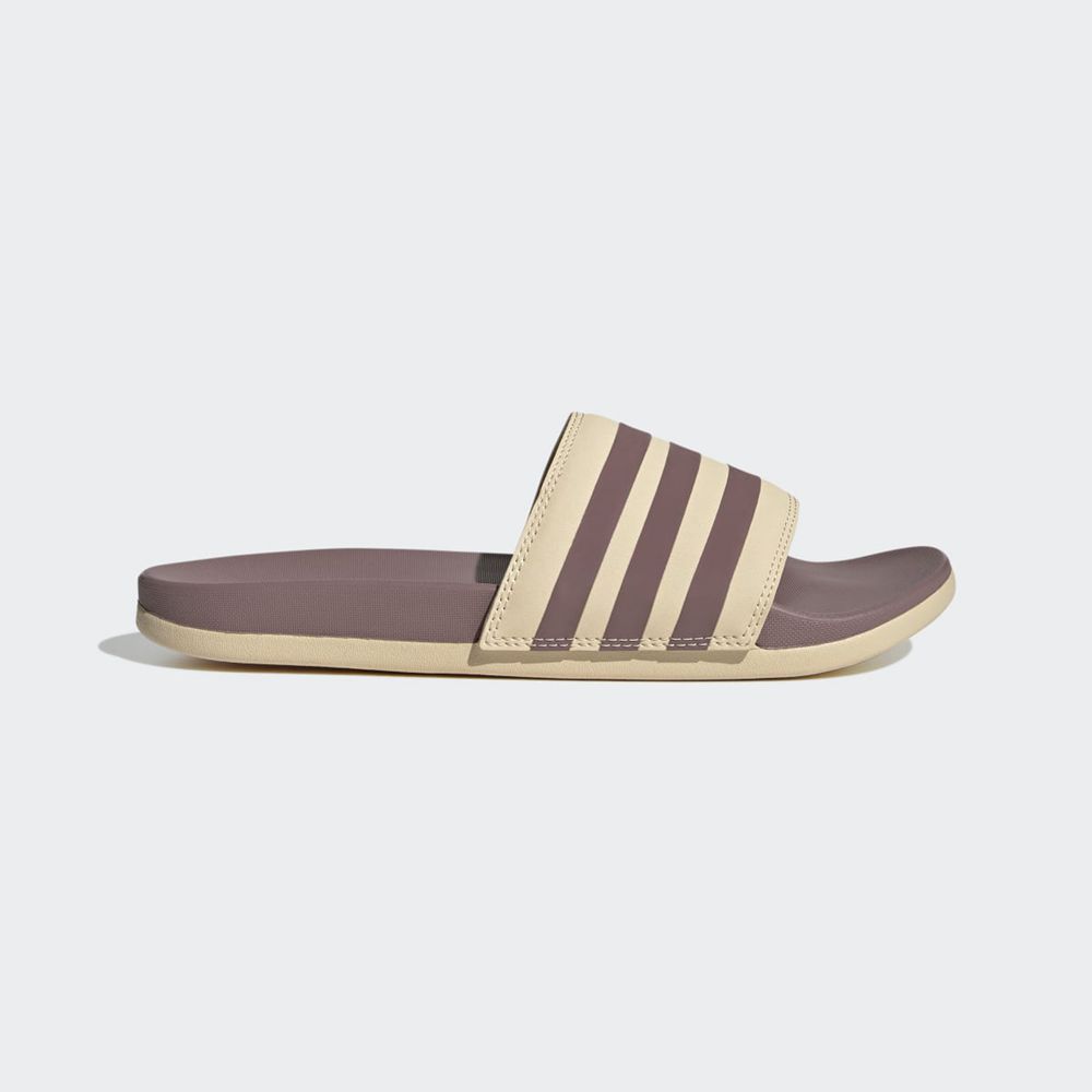 Claquette Adidas Adilette Comfort Beige Violette Femme | QTB-32173735