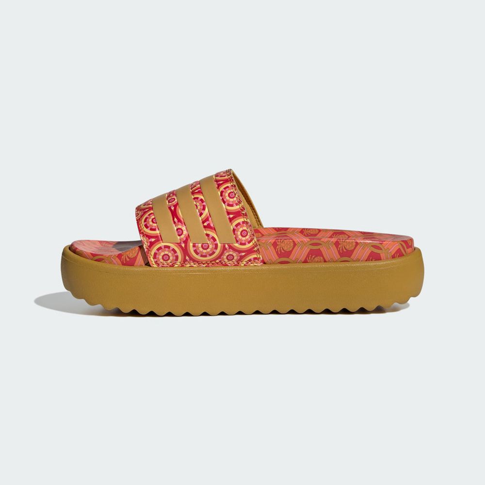 Claquette Adidas Adilette Platform Doré Rouge Femme | VUT-72628924