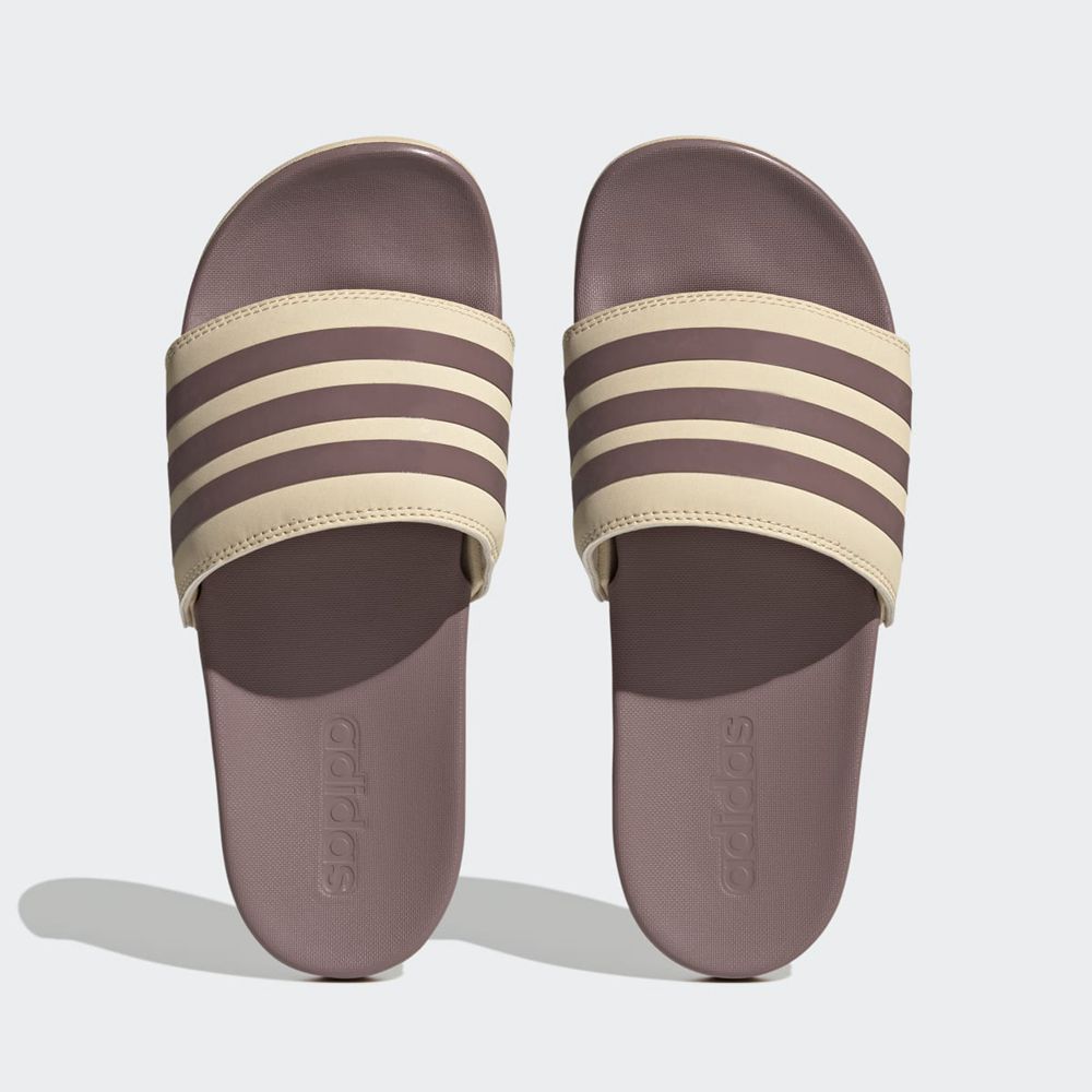 Claquette Adidas Adilette Comfort Beige Violette Femme | QTB-32173735