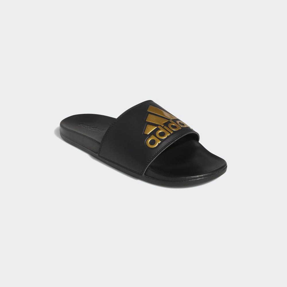 Claquette Adidas Adilette Comfort Noir Doré Femme | USX-36719972