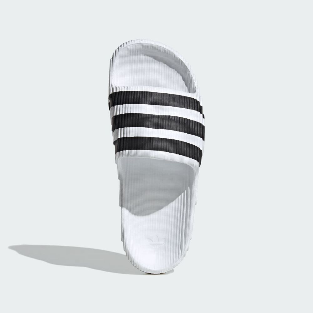 Claquette Adidas Adilette 22 Blanche Noir Femme | PWT-70256800