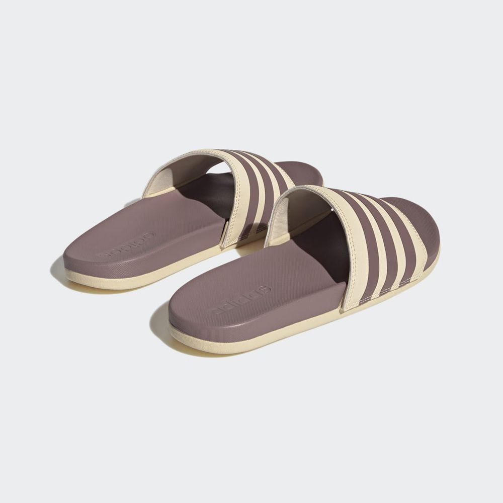 Claquette Adidas Adilette Comfort Beige Violette Femme | QTB-32173735