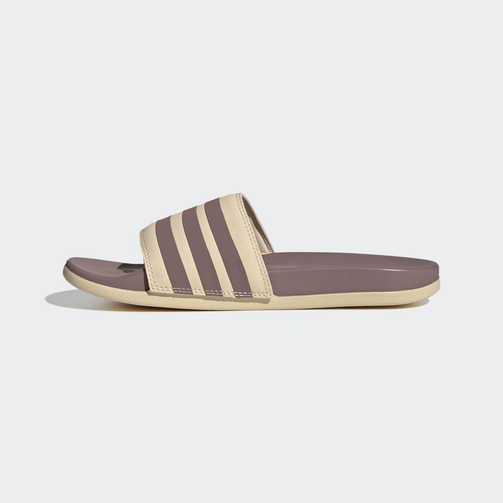 Claquette Adidas Adilette Comfort Beige Violette Femme | QTB-32173735