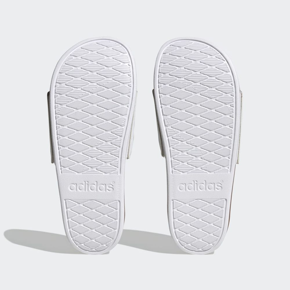 Claquette Adidas Adilette Comfort Blanche Doré Femme | PXM-50812389