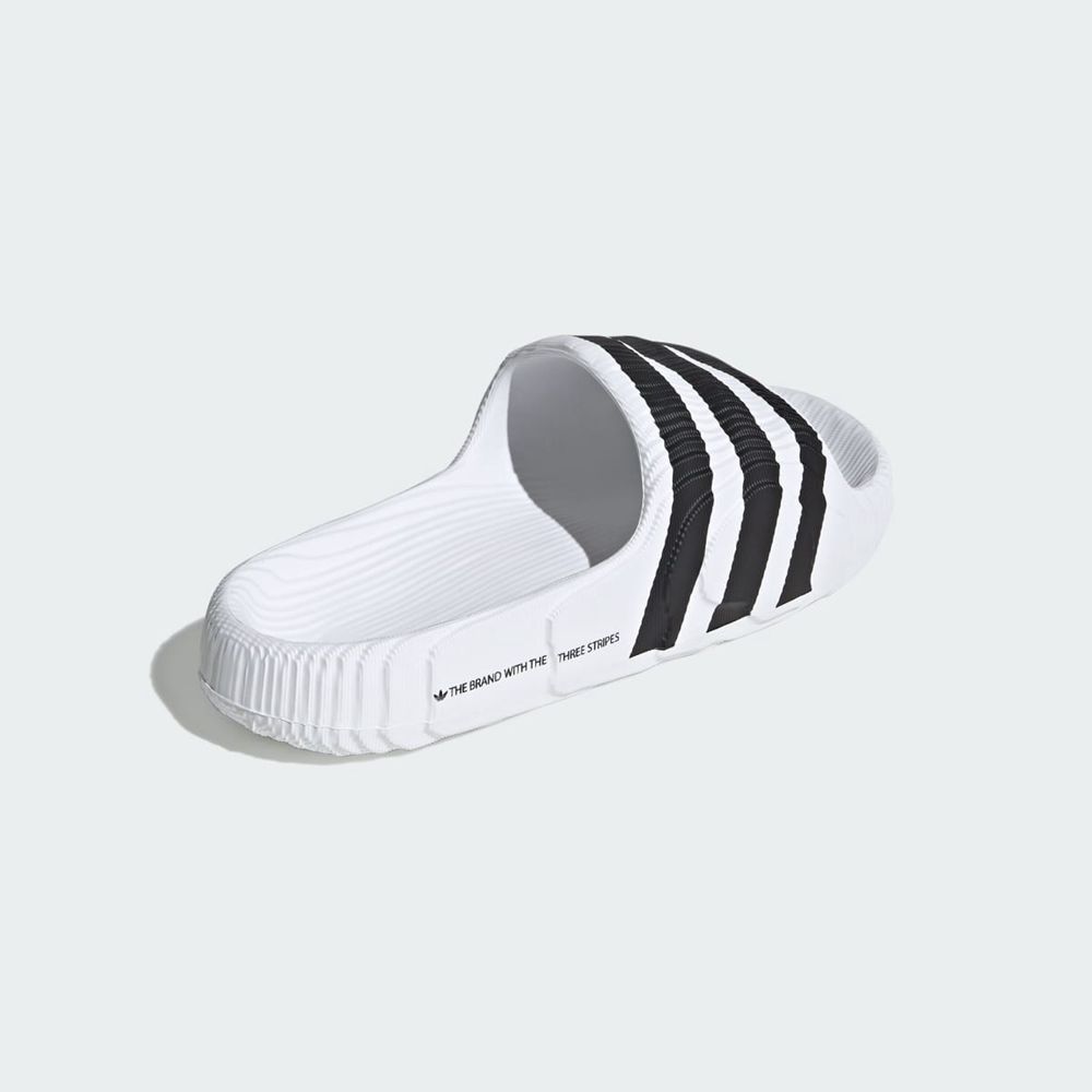 Claquette Adidas Adilette 22 Blanche Noir Femme | PWT-70256800