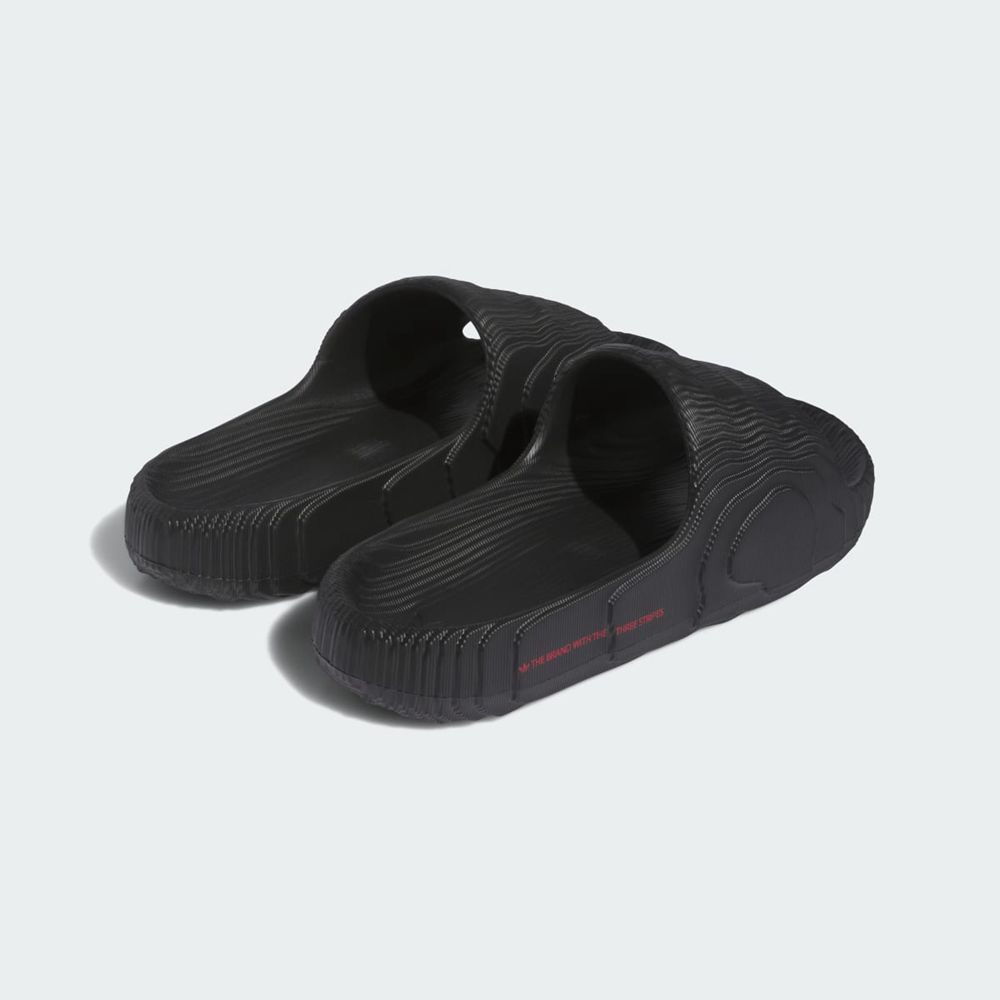 Claquette Adidas Adilette 22 Noir Rouge Femme | VRV-13081769