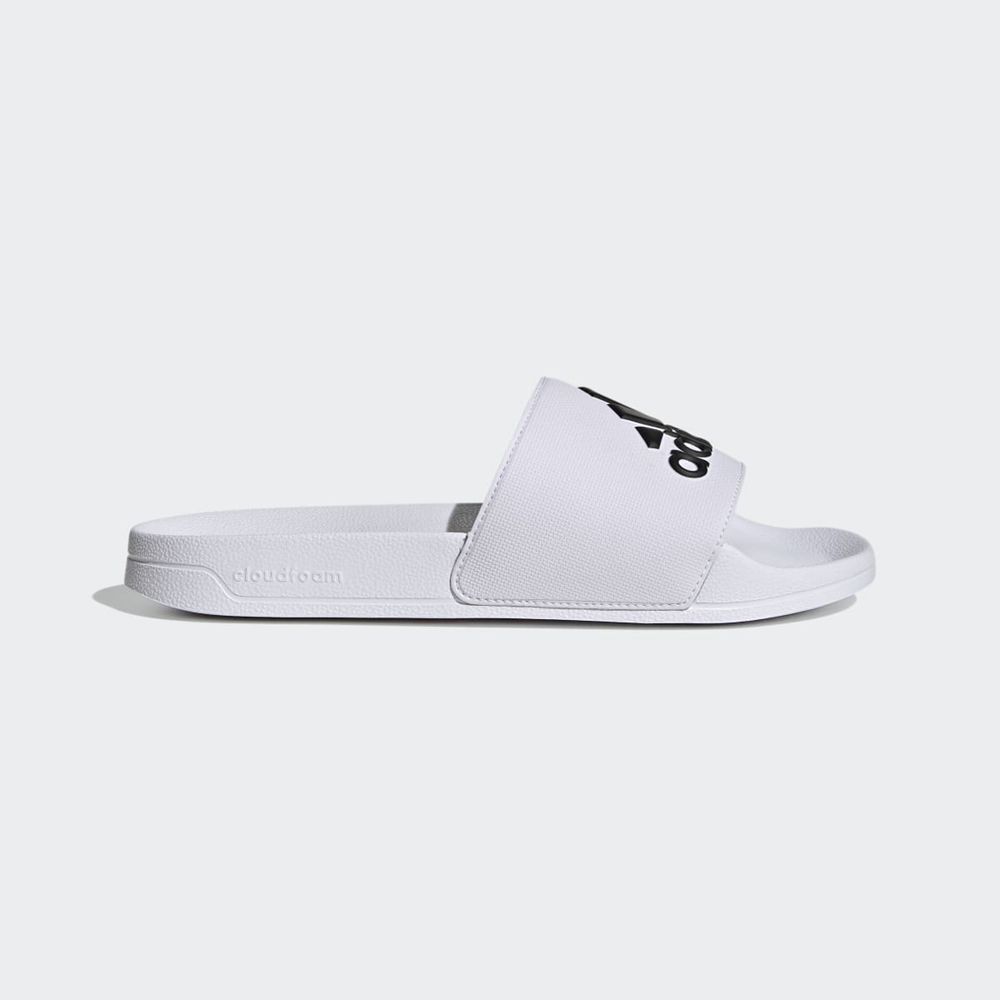 Claquette Adidas Adilette Shower Blanche Noir Femme | TQY-82743976