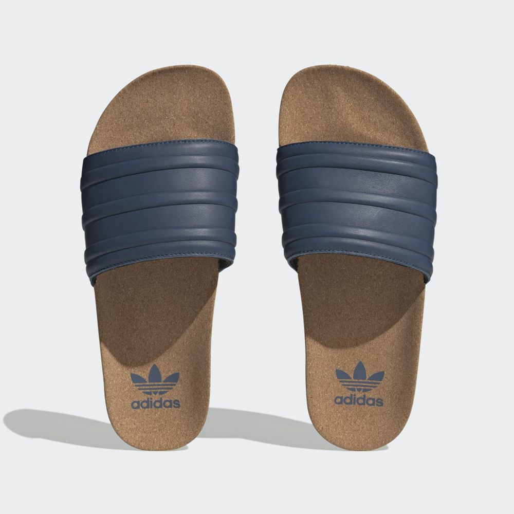 Claquette Adidas Island Club Adilette Premium Bleu Marine Vert Femme | ULO-15064709