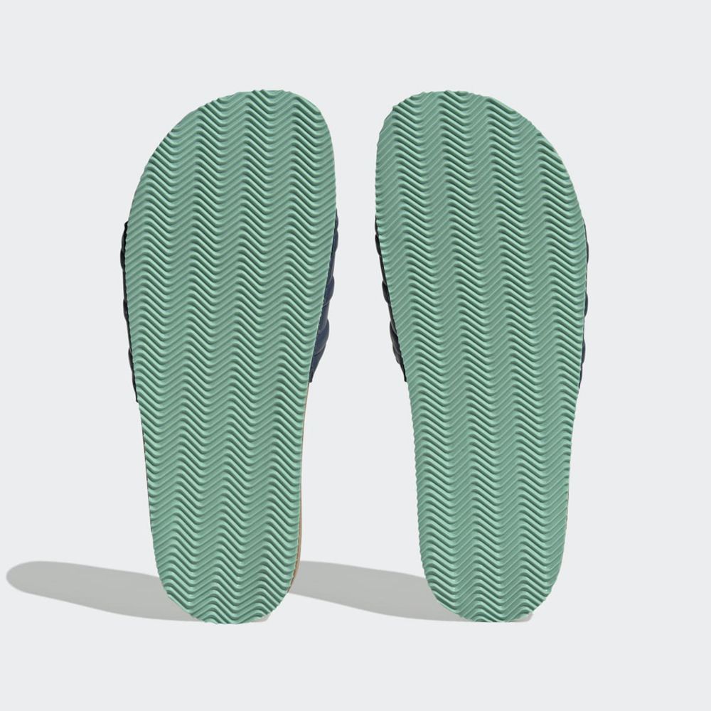 Claquette Adidas Island Club Adilette Premium Bleu Marine Vert Femme | ULO-15064709