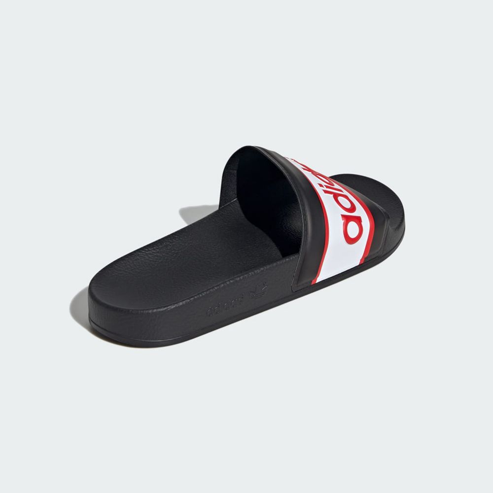 Claquette Adidas Adilette Noir Rouge Blanche Femme | JAL-51759083