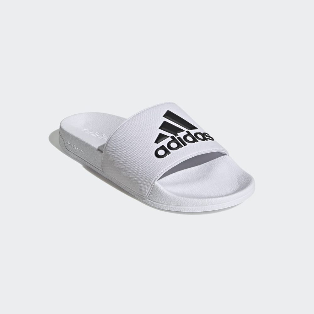 Claquette Adidas Adilette Shower Blanche Noir Femme | TQY-82743976