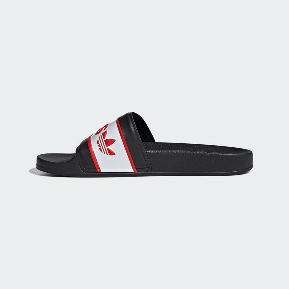 Claquette Adidas Adilette Noir Rouge Blanche Femme | JAL-51759083