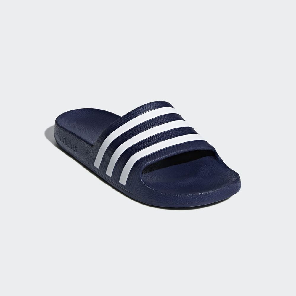 Claquette Adidas Adilette Aqua Bleu Blanche Femme | YRV-41888054