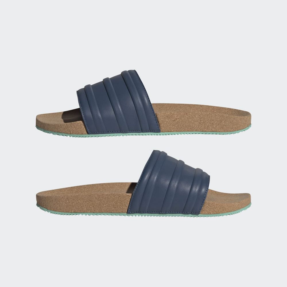 Claquette Adidas Island Club Adilette Premium Bleu Marine Vert Femme | ULO-15064709