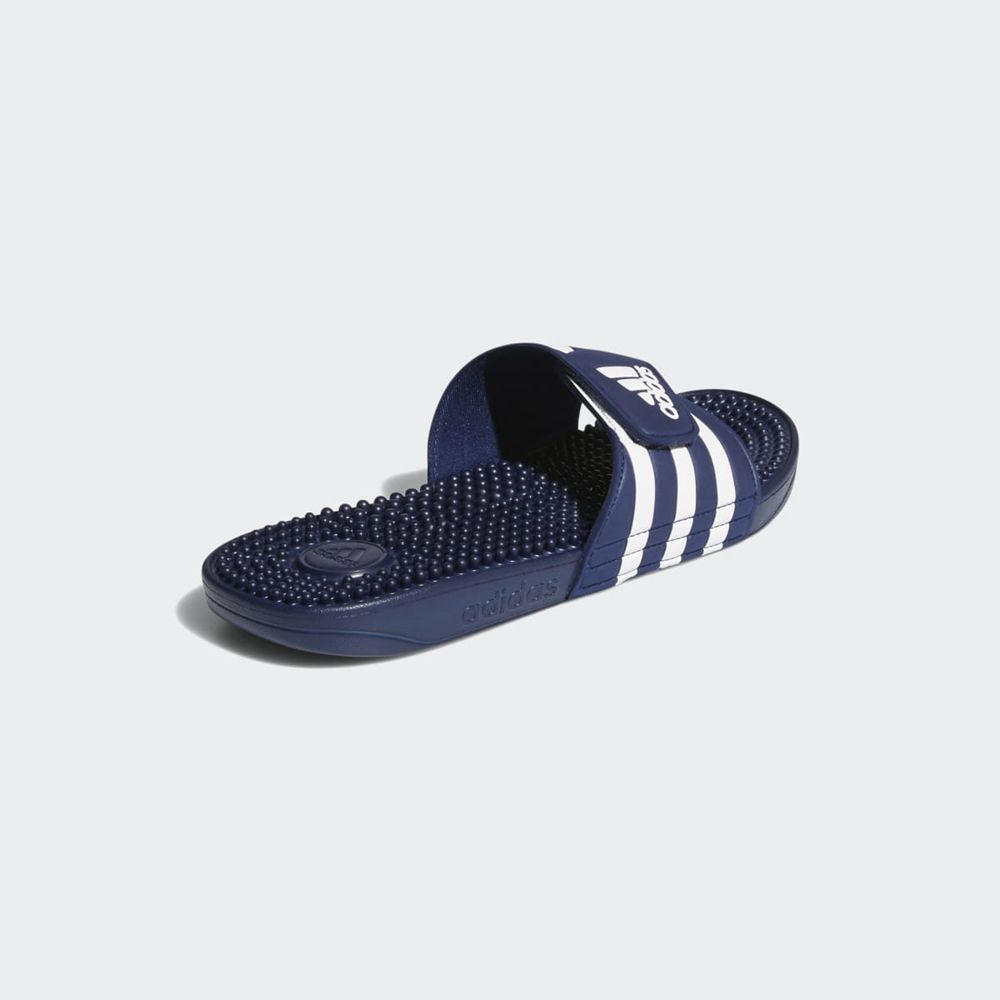 Claquette Adidas Adissage Bleu Blanche Femme | EWT-20414057