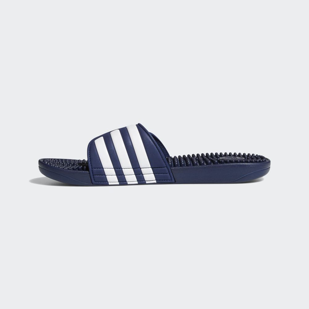 Claquette Adidas Adissage Bleu Blanche Femme | EWT-20414057