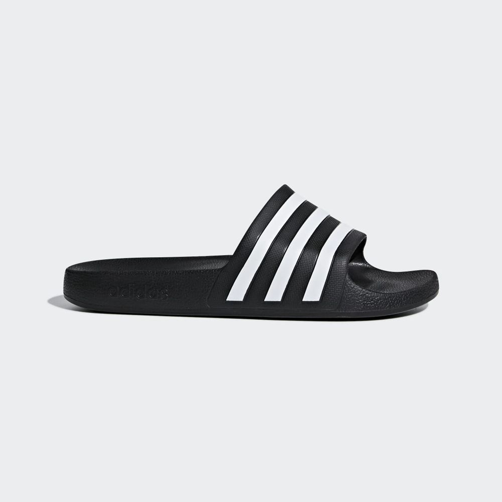 Claquette Adidas Adilette Aqua Noir Blanche Femme | XQH-04638571