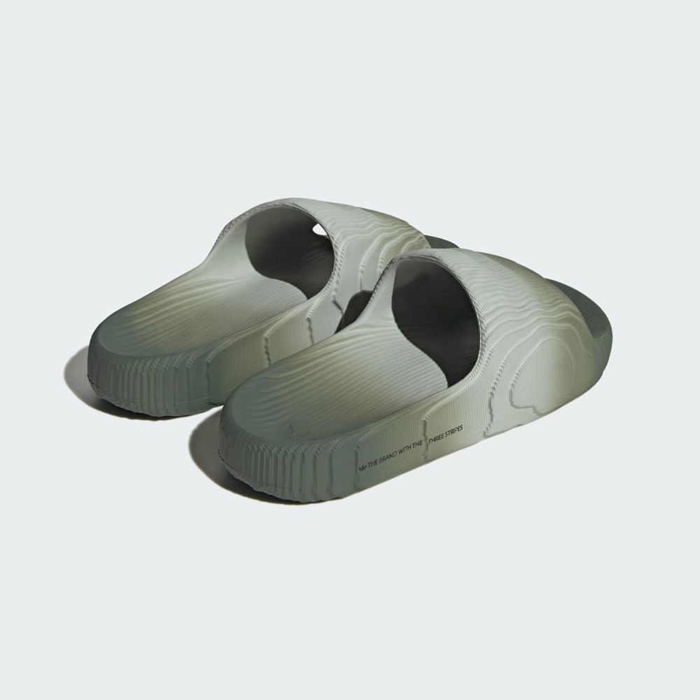 Claquette Adidas Adilette 22 Argent Vert Noir Femme | PWH-99621562