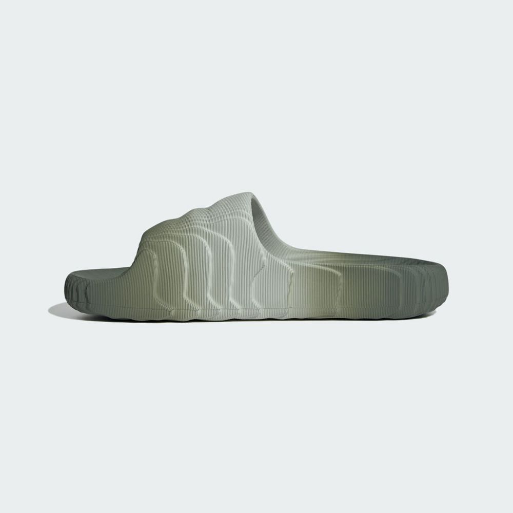 Claquette Adidas Adilette 22 Argent Vert Noir Femme | PWH-99621562