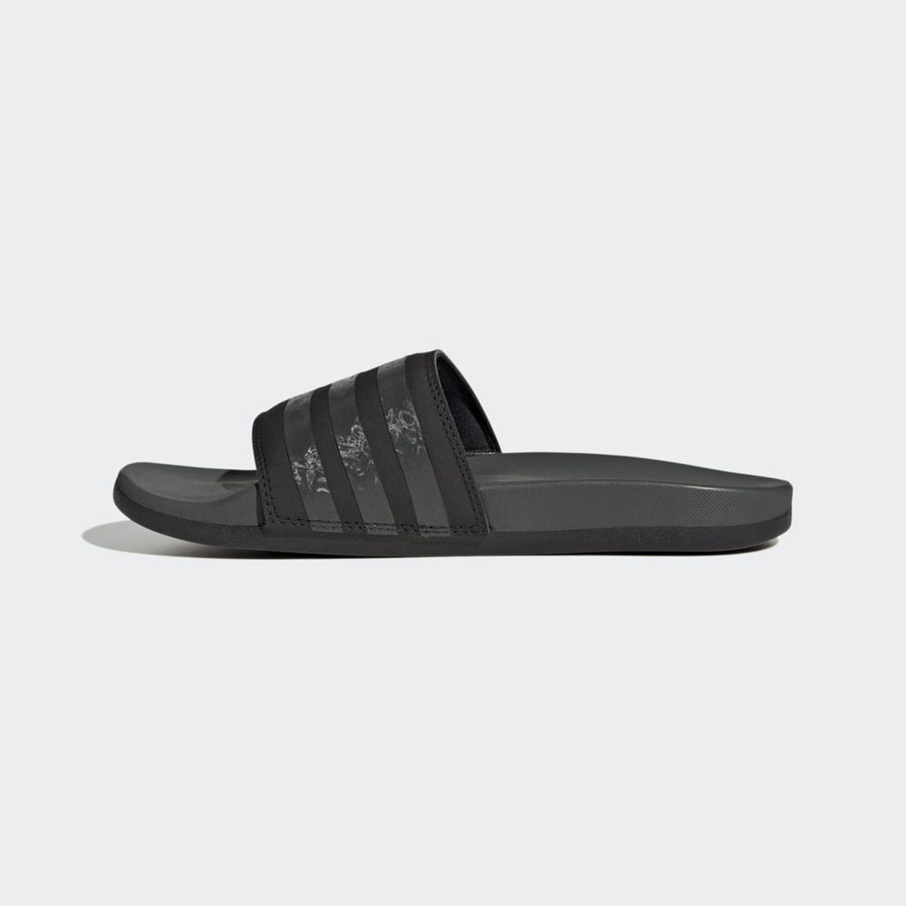 Claquette Adidas Adilette Comfort Noir Grise Femme | VLJ-44171189