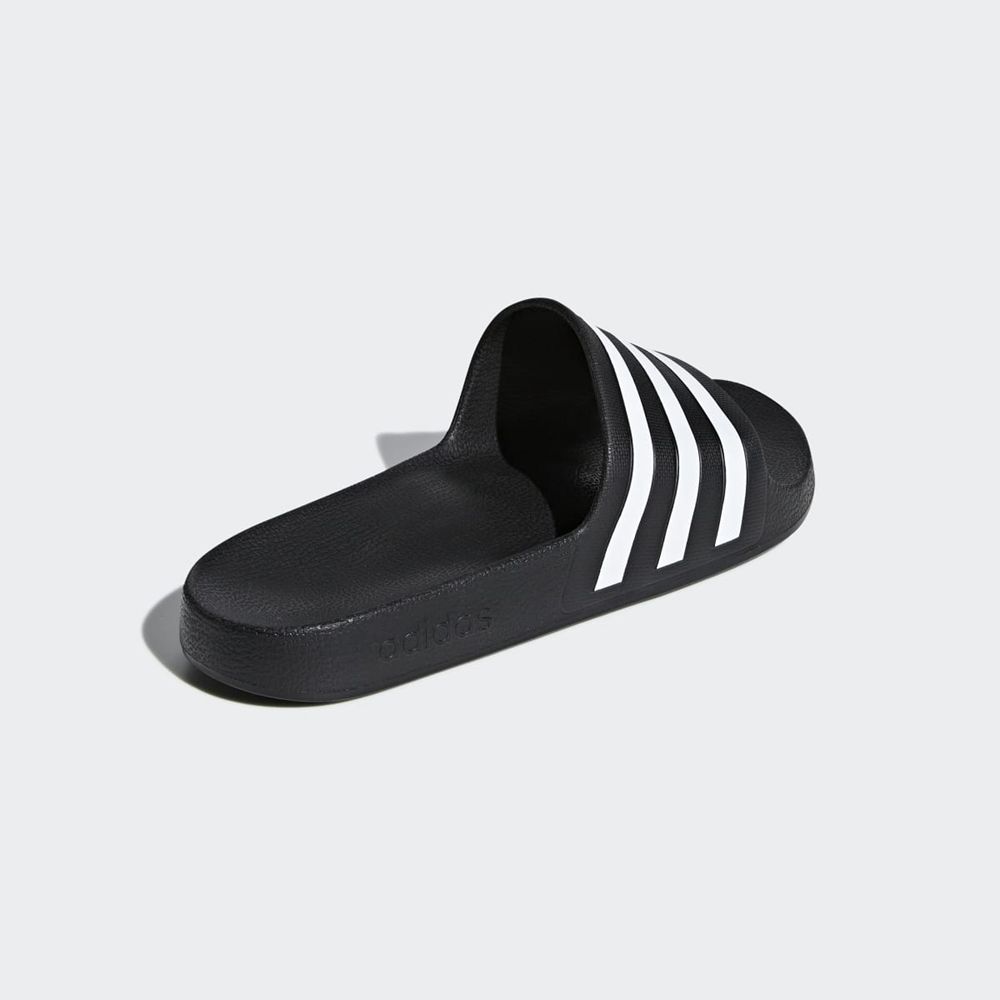 Claquette Adidas Adilette Aqua Noir Blanche Femme | XQH-04638571