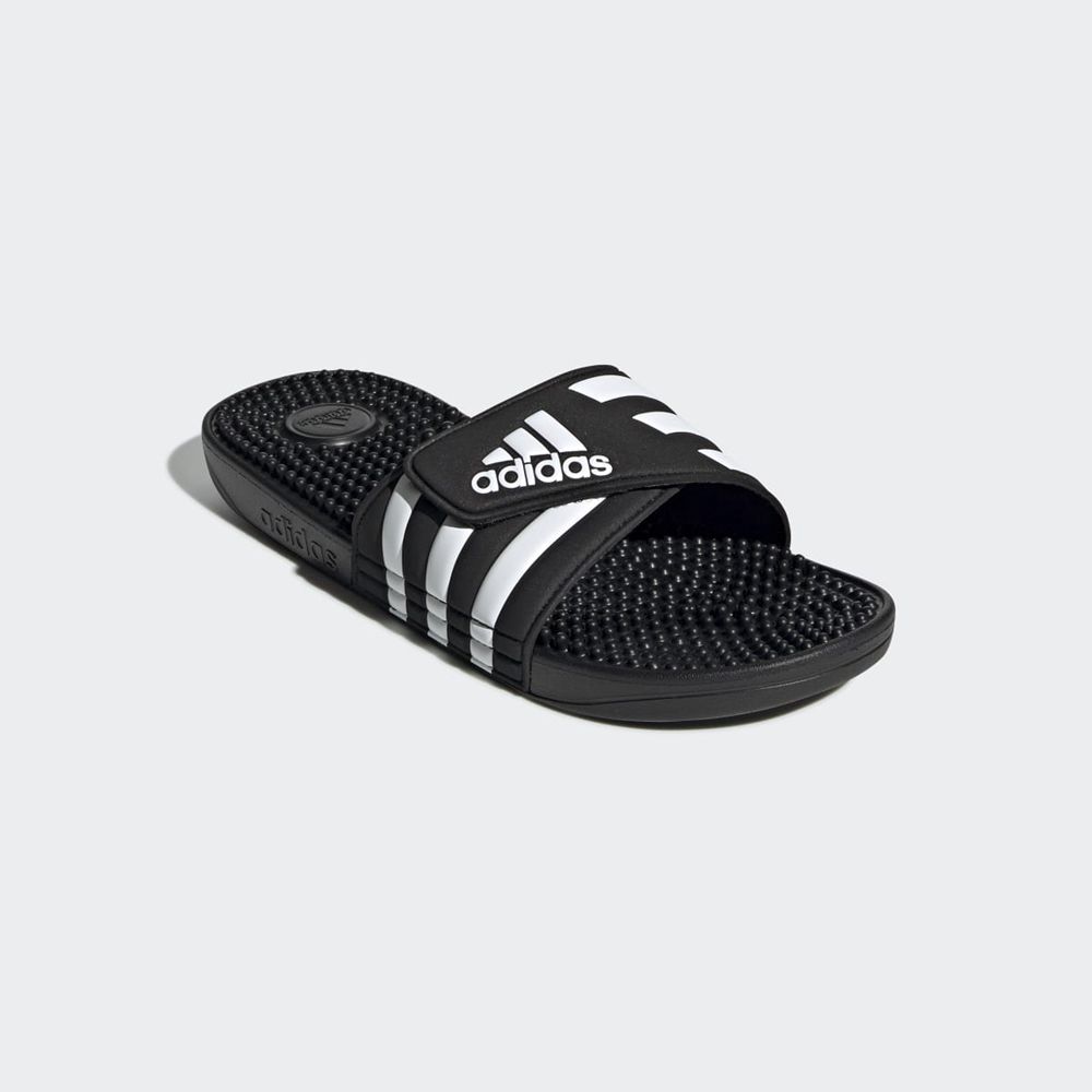 Claquette Adidas Adissage Noir Blanche Femme | ZKI-42669531