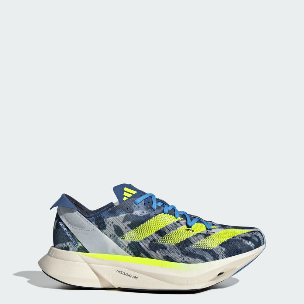 Chaussure Running Adidas Adizero Adios Pro 3 Blanche Vert Bleu Femme | UBY-19469016