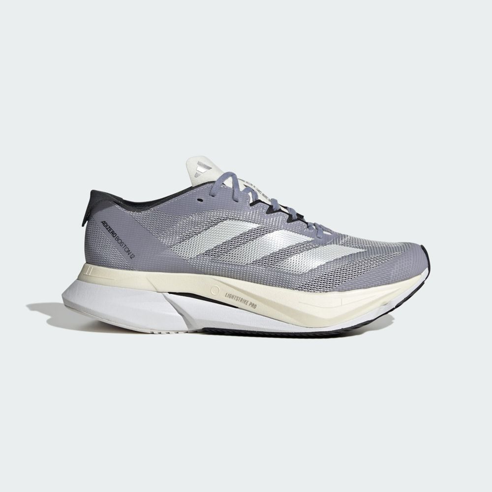 Chaussure Running Adidas Adizero Boston 12 Violette Blanche Argent Femme | RLQ-70772156