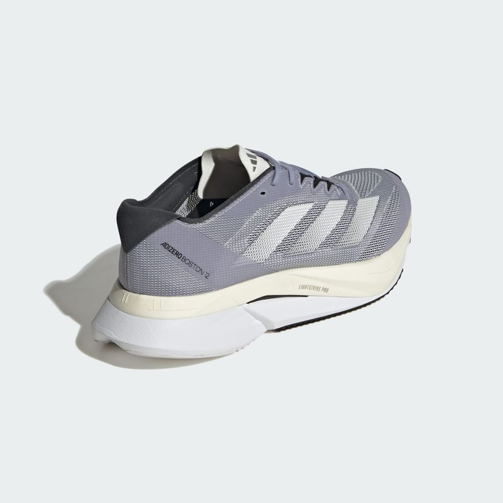 Chaussure Running Adidas Adizero Boston 12 Violette Blanche Argent Femme | RLQ-70772156