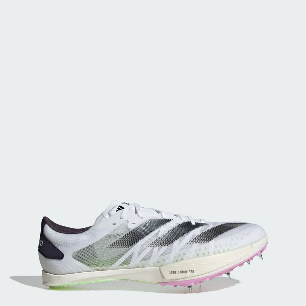 Chaussure Running Adidas Adizero Ambition Track & Field Lightstrike Blanche Noir Vert Femme | CKK-65335428