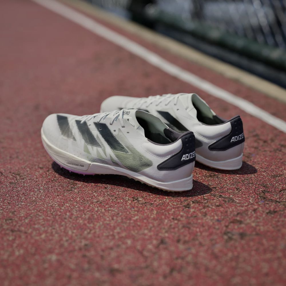 Chaussure Running Adidas Adizero Ambition Track & Field Lightstrike Blanche Noir Vert Femme | CKK-65335428