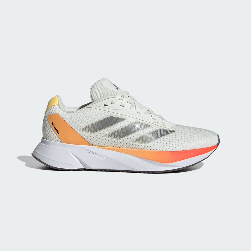 Chaussure Running Adidas Duramo SL Blanche Grise Jaune Femme | KHQ-45565841