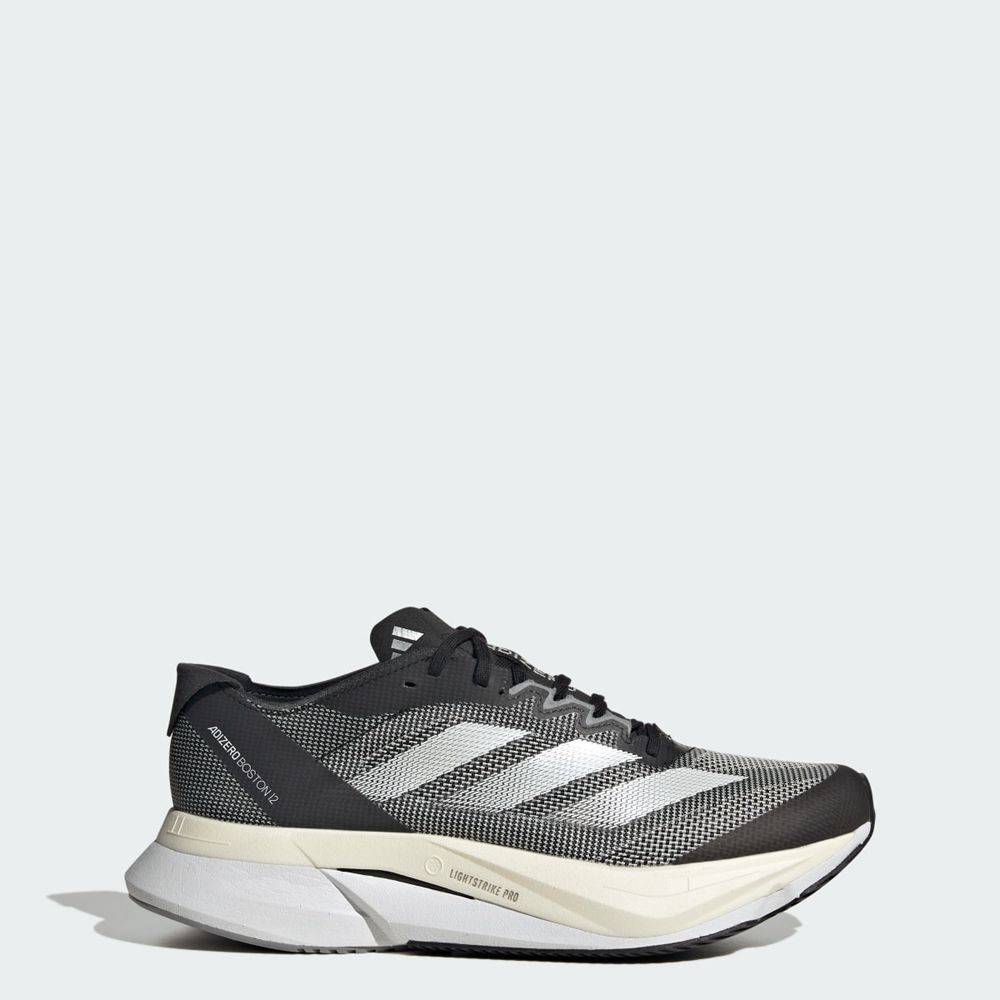 Chaussure Running Adidas Adizero Boston 12 Noir Blanche Grise Femme | RNA-32425441