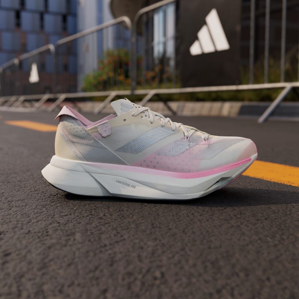 Chaussure Running Adidas Adizero Adios Pro 3 Blanche Argent Rose Femme | BNK-03495954