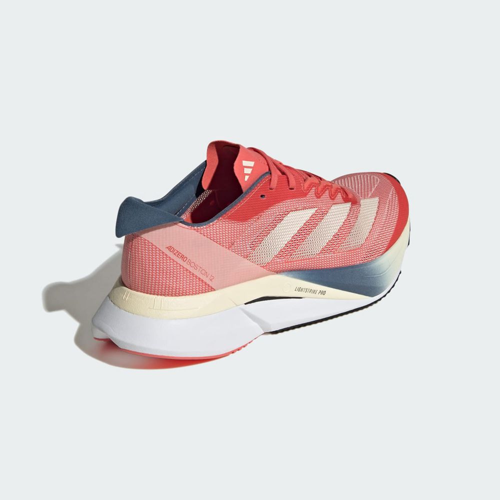 Chaussure Running Adidas Adizero Boston 12 Boston Marathon Rouge Blanche Femme | BPP-50521042