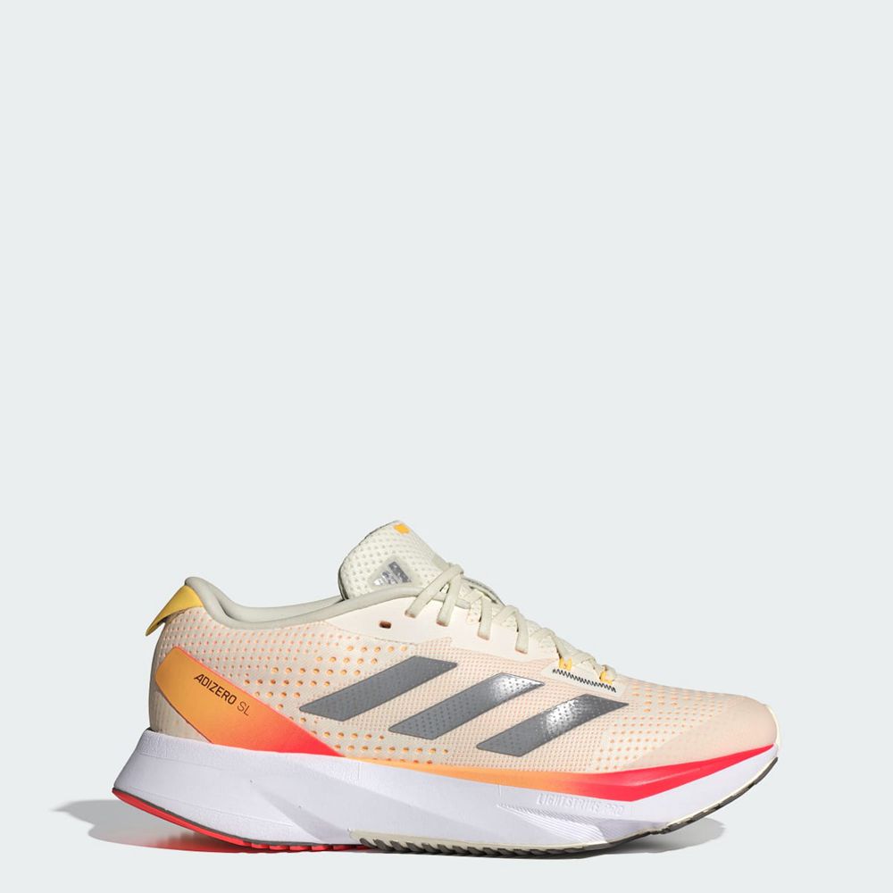 Chaussure Running Adidas Adizero SL W Blanche Grise Jaune Femme | OVR-34337213