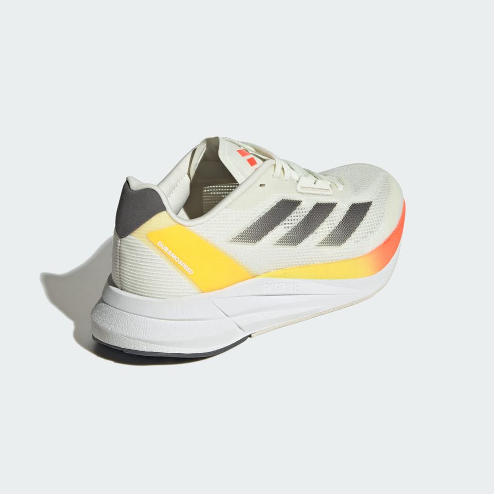 Chaussure Running Adidas Duramo Speed Blanche Grise Jaune Femme | KZB-45179293