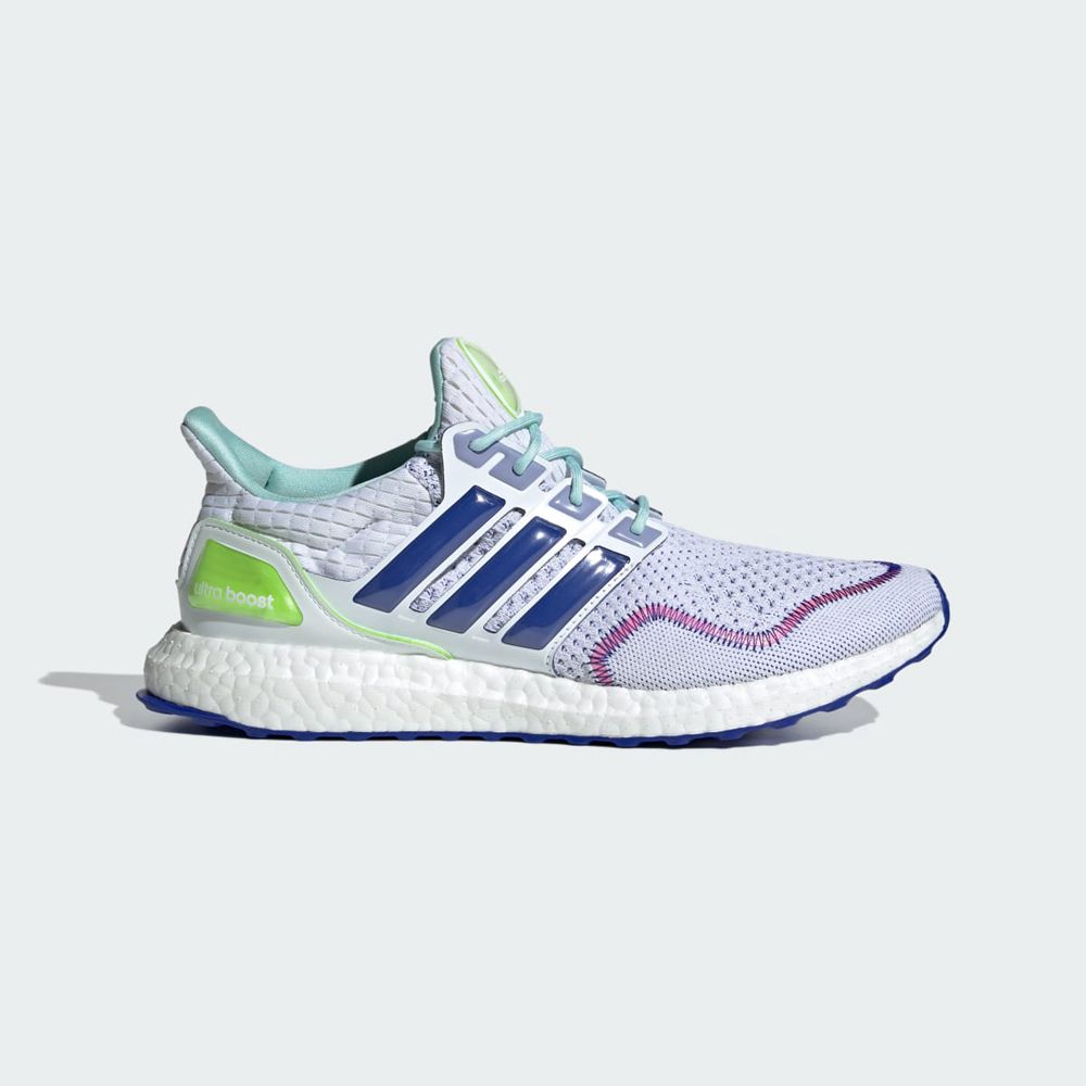 Chaussure Running Adidas Ultraboost 1.0 Blanche Bleu Vert Femme | WVB-89429458