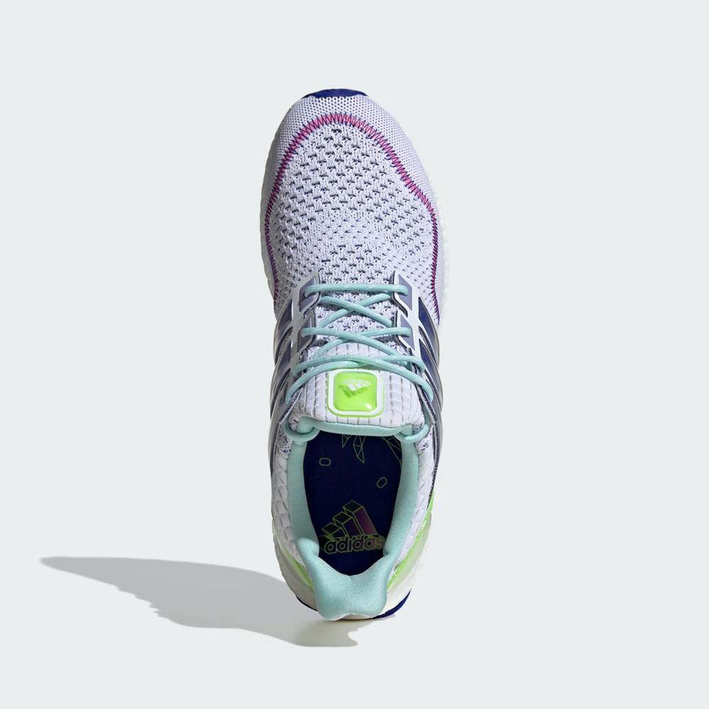 Chaussure Running Adidas Ultraboost 1.0 Blanche Bleu Vert Femme | WVB-89429458